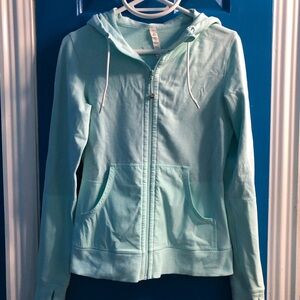 Lulu Lemon front zip hoodie. Size 8. Mint green
